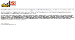 Desktop Screenshot of glutenfreewarehouse.com